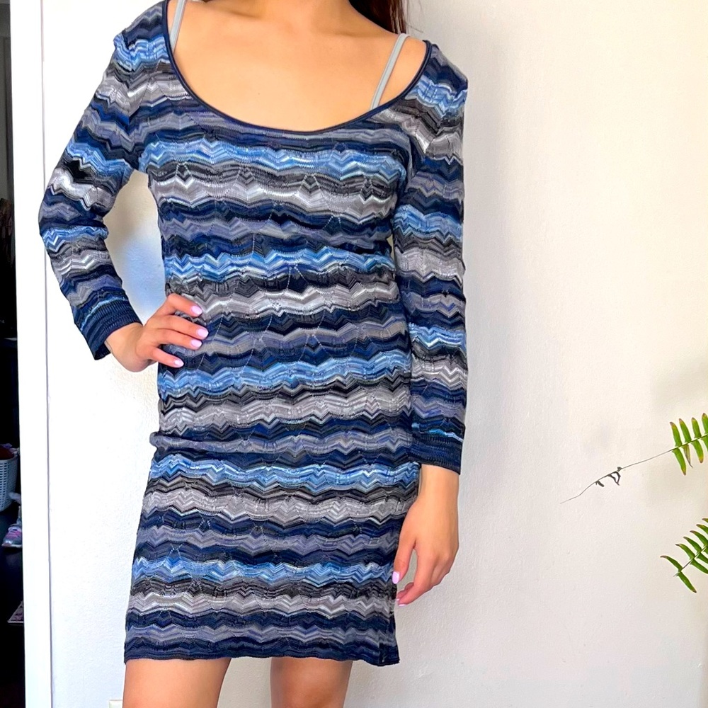 M Guess blue woven dress